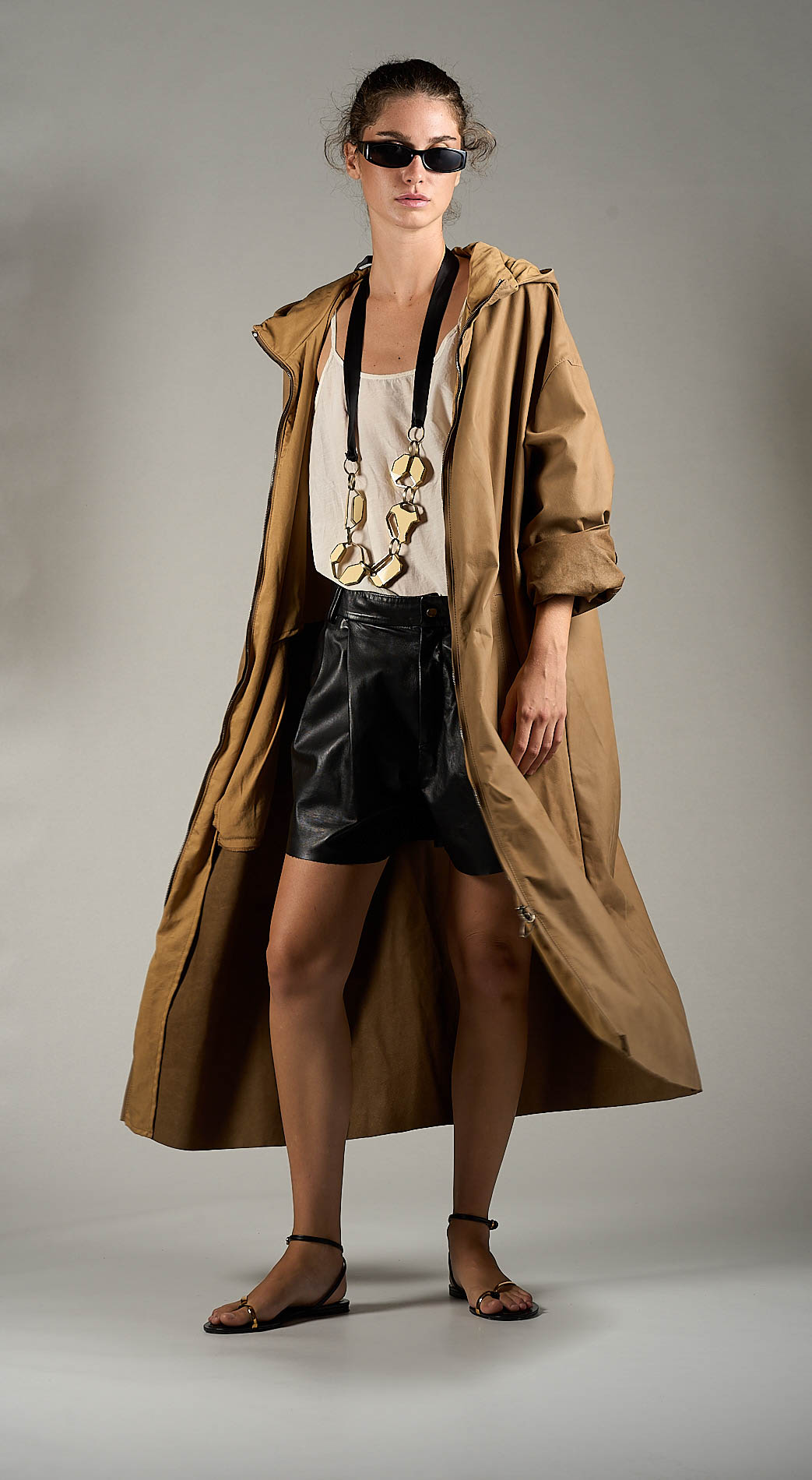 DANIELE BASTA LEATHER AND SILVER JACKET 